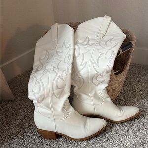 White Western Boots